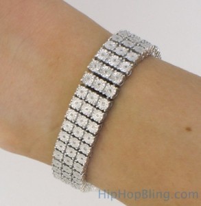 Three Row Diamond Bracelets