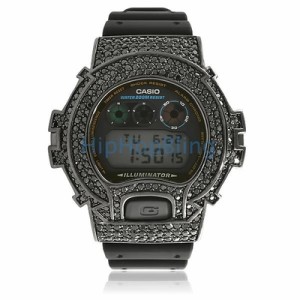 Custom G-Shock Watch with Black on Black Stones