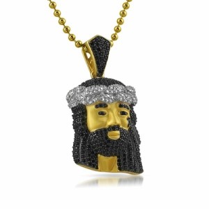Gold Plated Sterling Silver Micro Jesus Pendant $89