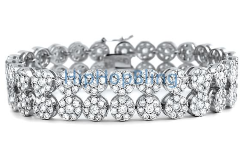 Find 2 Row Cluster Bracelets Dripping In Diamonds