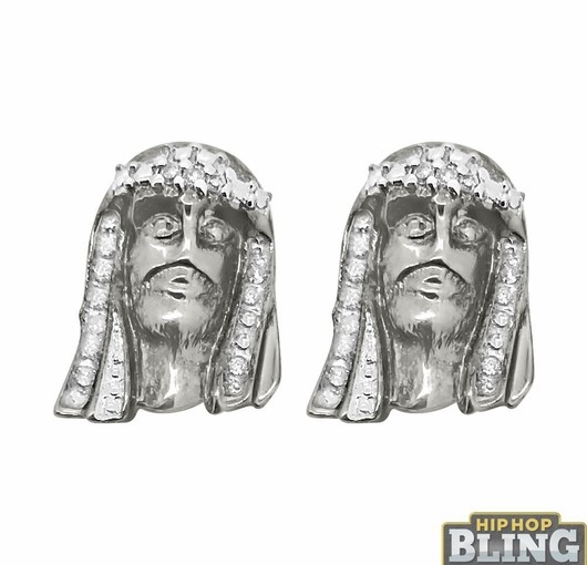 Flash Your Style With Jesus Piece Iced Out Earrings From Hip Hop Bling